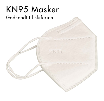 1 stk. KN95 filtermaske, godkendt til f.eks. skiferie!